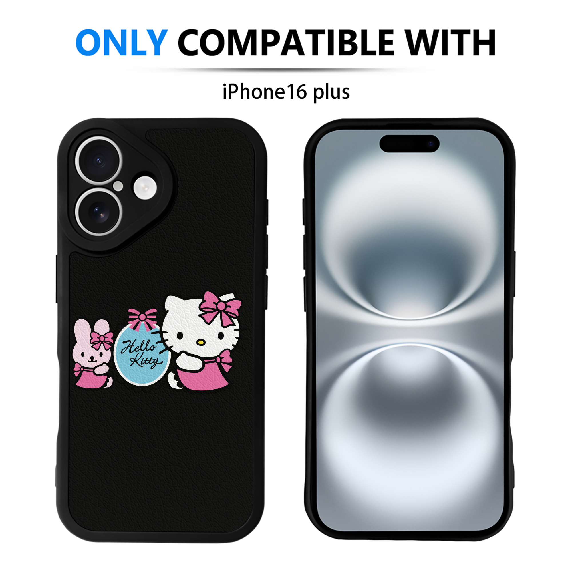 （画像用） Hello Kitty ハローキティ 【iPhone 16シリーズ対応】シリコンスマホケース（レザー調） 材質：シリコン